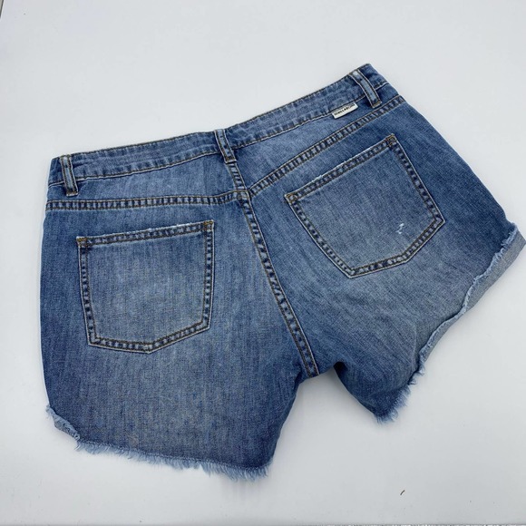 Billabong Coast Ryder Medium Wash Distressed Denim Jean Shorts Size 26 - Picture 6 of 12